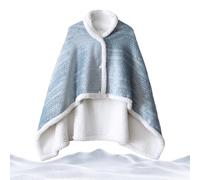 Scialle Coperta Poncho Sciarpa Con Bottoni - 85x120 Cm 540 G Morbido Flanella Cashmere Sintetico, Indossabile Caldo Per Donne Ragazze Viaggiatori Studenti Casa Campeggio Eventi Sportivi Viaggio
