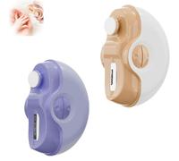 Sciasi Electric Nail Clipper,2 in 1 Electric Polishing Automatic Nail Clippers,Electric Nail Trimmer with 2 Adjustable Speeds for Children, Adults, and Elderly (yellow&purple)