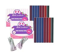 Sciasi Toilet Cleaning Sticks, Multi-functional Concentrated Toilet Cleaning Sticks, Bowl Sticks Drop in Tank, Bowl Drop Ins, Multi-functional for Bathroom (2-PCS)