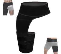 Sciatica Brace, Wrap Hip Brace,Groin Thigh Sleeve Hip Support Wrap, Wrap Hip Brace For Men Women (black)