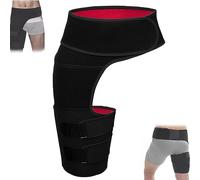 Sciatica Brace, Wrap Hip Brace,Groin Thigh Sleeve Hip Support Wrap, Wrap Hip Brace For Men Women (red)