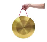 SciAza gong tibetano instrumentos musicales platillos 15Cm-60Cm Bronce plateado Bronce Bronce puro Gongs y tambores Instrumento Prevención de inundaciones Advertencia Advertencia(Color:42cm,Size:)