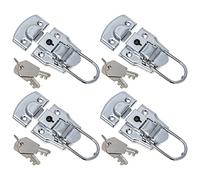 Scicalife 4 Conjuntos Caja de Madera HASP con Caja de Herramientas Key Caja de Tórax Maleta de Equipaje Pestillo de Pestillo Bloqueo de Bloqueo de Cierre Cierre de Seguridad para Puertas