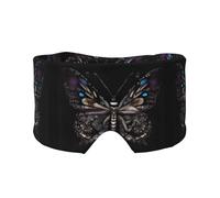 Science Butterfly - Antifaz ajustable para dormir y orejeras, diadema unisex para dormir de lado (26.8 x 4.3 pulgadas), cubierta cómoda para viajes en interiores y exteriores, para yoga,