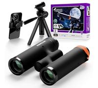 Science Can Telescopio para niños principiantes 3 en un telescopio portátil con trípode ajustable y soporte para teléfono, con aumento de 4 a 16 aumentos para exploración al aire libre mientras