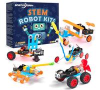 SCIENCE DIARY Kit de construcción de robot STEM para niños - Experimentos técnicos con motor y herramientas, juguete educativo para construir e investigar, para niños y niñas en cumpleaños y Navidad