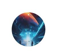 Science Fiction Future - Juego de 4 ambientadores de coche con aroma a lavanda de larga duración para el interior del vehículo, decoración de fragancia impresa de doble cara para armarios de coche y
