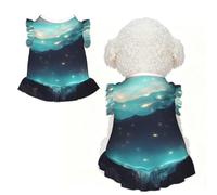 Science Fiction Stars L - Ropa para mascotas para perros pequeños, bonito traje de verano para cachorros, ropa suave y transpirable para mascotas para gatos