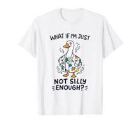 Science Goose No es lo Suficientemente Tonto Divertido Camiseta gráfica económica, Hombre, Blanco, L