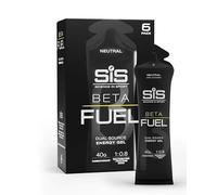 Science in Sport Beta Fuel Gel 6 x 60ml Sin sabor, Gel energético rico en carbohidratos con 40g de hidratos de carbono, Energy gel de fácil digestión para un rendimiento óptimo