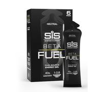 Science in Sport Beta Fuel Gel 6 x 60ml Sin sabor, Gel energético rico en carbohidratos con 40g de hidratos de carbono, Energy gel de fácil digestión para un rendimiento óptimo