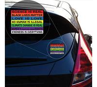 Science is A Real, Black Lives Matter, No Human is Illegal, Love is Love, Women's Rights are Human Rights, Kindness is Everything , LGBT Decal Sticker. 1555Full Color4