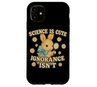 Science Is Cute Ignorance Isn'T Funny Rabbit Retro Design Carcasa para iPhone 11