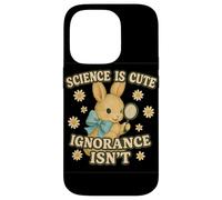 Science Is Cute Ignorance Isn'T Funny Rabbit Retro Design Carcasa para iPhone 14 Pro