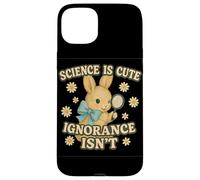 Science Is Cute Ignorance Isn'T Funny Rabbit Retro Design Carcasa para iPhone 15 Plus