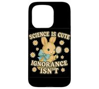 Science Is Cute Ignorance Isn'T Funny Rabbit Retro Design Carcasa para iPhone 15 Pro