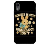 Science Is Cute Ignorance Isn'T Funny Rabbit Retro Design Carcasa para iPhone XR
