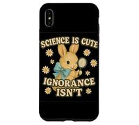 Science Is Cute Ignorance Isn'T Funny Rabbit Retro Design Carcasa para iPhone XS MAX