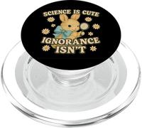 Science Is Cute Ignorance Isn'T Funny Rabbit Retro Design PopSockets PopGrip para MagSafe