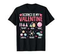 Science is My Valentine Stem Love Chemistry Hearts Camiseta