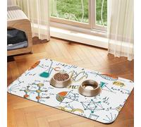 Science Lab Education Biology Chemistry,Waterproof Pet Feeding Mat,PU Leather Placemats for Cat Dog Water Bowl,Food Mats,40x60cm