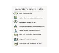 Science Lab Safety Rules Poster High School Classroom Decor Educational for Students Teacher Chemistry Biology(Framed,16X24inch(40X60cm))