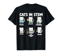 Science Meme Cats In Stem Scientist Nerd Camiseta