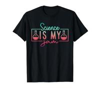 Science Nerd Teacher Science Is My Jam Química Científico Camiseta gráfica económica, Hombre, Negro, S