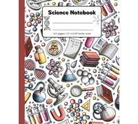 Science Notebook: Labeled for Science Composition, Wide Ruled, size 7.5 x 9.25 in, 110 pages, with a colorful and beautiful design, perfect for middle, high school and college students.