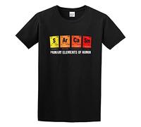 Science Sarcasm Ar Ca SM Primary Elements of Humor O-Neck 100% Cotton Short Sleeve Unisex T-Shirt XXL