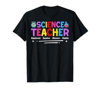 Science Teacher Experiment Question Discover Explain Camiseta