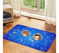 Science Teacher Funny Elements Periodic Table,Waterproof Pet Feeding Mat,PU Leather Placemats for Cat Dog Water Bowl,Food Mats,40x60cm