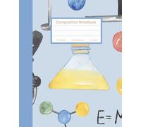 Science Themed Composition Notebook | 7.5 x 9.25": 110 pages, wide-ruled | Perfect for school, home or work