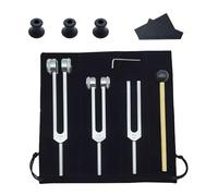 Science Tuning Fork Kit | Tuning Forks for Diagnosis and Music | 128Hz, 256Hz, 512Hz Tuning Fork Devices with Long Aluminum Handle for Musicians, Therapists, and Educators
