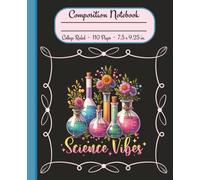 Science Vibes Composition Notebook: STEM Journal with Lab Tools Illustration | Notetaking for Women, Girls, Teens, and Teachers | Chemistry Notes | ... | 110 Pages | College Ruled | 7.5 x 9.25 in.