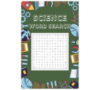 SCIENCE WORD SEARCH BOOK: Word searches with easy to read print about Science, experiments and more| 6×9 inches, 110 pages| 50+ Puzzles| Gifts for science enthusiasts