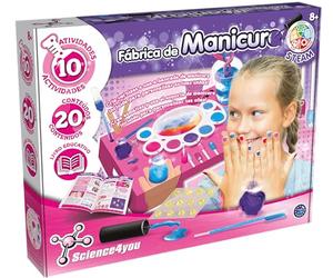 Science4you Fábrica de Manicura - CREA Esmaltes y Personaliza Tus uñas, 20 Contenidos y 10 Actividades Incluidas, Juegos, Juguetes, Regalo para Niñas 7 8 9 10 Años