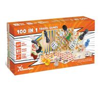 Science4you Juegos de Viaje 100 En 1 - Juegos de Mesa Familiares de Tamaño Viaje para Niños y Adultos, Colección Com Juegos Clásicos como Ajedrez, Damas, Serpientes y Escaleras, Parchís y más