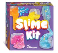 Science4you Kit Slime 4 en 1 para Niños - CREA Slime Brillante, Transparente, Fluffy, con Purpurina y Añade Adornos, Juguete de Manualidades y ASMR, Regalo para Niños y Niñas de 5 6 7 8 9+ Años