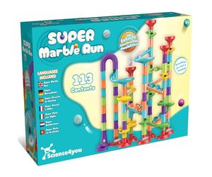 Science4you Super Circuito de Canicas para Niños - Juego con Canicas Incluidas, Marble Run + 113 Piezas, Juguetes Educativos Stem, Regalo para Niño y Niña 3+ años