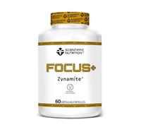 Scientffic Nutrition - Focus Plus, combina 4 potentes ingredientes: Mangiferina, Bisglicinato de Magnesio, Cafeína Natural Anhidra y Huperzina A, para Mejorar la Concentración - 60 Cápsulas.