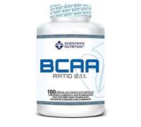 Scientiffic Nutrition - BCAA, Aminoácidos Esenciales Ramificados en Polvo en Proporción 2:1:1, Mejora la Recuperación Muscular y el Aumento de Masa Muscular - 100 Cápsulas.