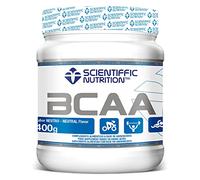Scientiffic Nutrition - BCAA, Aminoácidos Esenciales Ramificados en Polvo en Proporción 2:1:1, Mejora la Recuperación Muscular y el Aumento de Masa Muscular - Sin Sabor, 400g.
