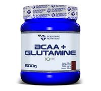 Scientiffic Nutrition - BCAA + Glutamina, Mejor Recuperación Muscular, Aminoácidos Esenciales, Mejora del Rendimiento, Aumento de Energía, en Polvo - Sabor Cola, 500g.
