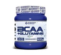 Scientiffic Nutrition - BCAA + Glutamina, Mejor Recuperación Muscular, Aminoácidos Esenciales, Mejora del Rendimiento, Aumento de Energía, en Polvo - Sabor Limón, 500g.