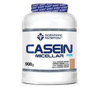 Scientiffic Nutrition - Casein Micellar, Caseina Micelar en Polvo y Aislado de Suero Lacteo, Proteína de Absorción Lenta, Aporta Aminoácidos, Evita el Catabolismo Muscular - 908g, Sabor Cookies