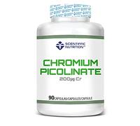 Scientiffic Nutrition - Chromium Picolinate, Picolinato de Cromo 200mcg, Regula los Niveles de Glucosa, Favorece la Pérdida de Peso y Ayuda al Aumento de la Masa Muscular - 90 Cápsulas