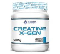 Scientiffic Nutrition - Creatine X-Gen, Creatina Monohidratada en Polvo para el Pre Entreno, Aumentar Masa Muscular, Mejora el Rendimiento Deportivo, Gran Solubilidad - Sabor Ice Blue, 500g