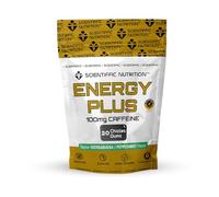 Scientiffic Nutrition - Energy Plus, Chicles de Cafeína de Rápida Actuación, Hacen Efecto 3 Veces más Rápido que un Café o Bebida Energética, Energía Inmediata - 50g