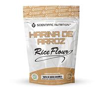 Scientiffic Nutrition - Harina de Arroz Gourmet, Alta en Carbohidratos, Apta para Celiacos, No Contiene Gluten, Sabor Tarta de Queso con Caramelo - Paquete de 1,5 Kg.
